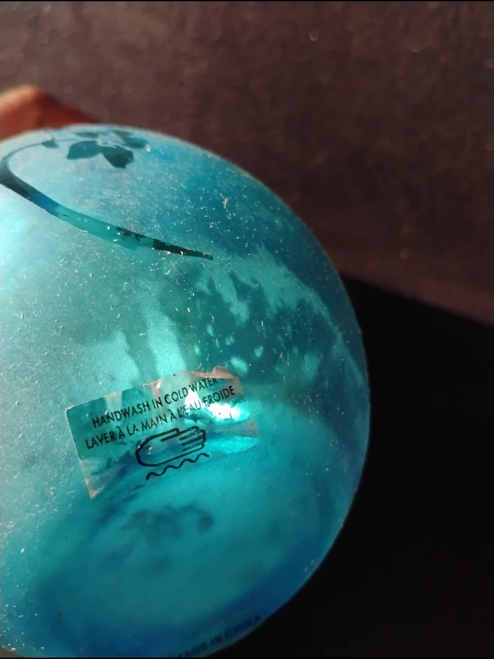 Frosted/Floral Etched Glass Vase